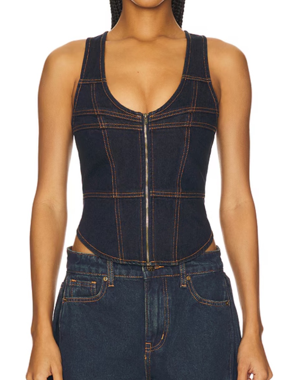 Lioness Denim Corset Top